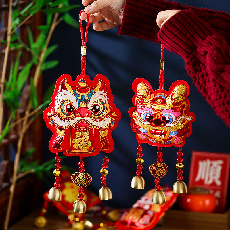 2024龙年新年装饰挂件春节过年新款客厅场景布置喜庆福字风铃挂饰产品图