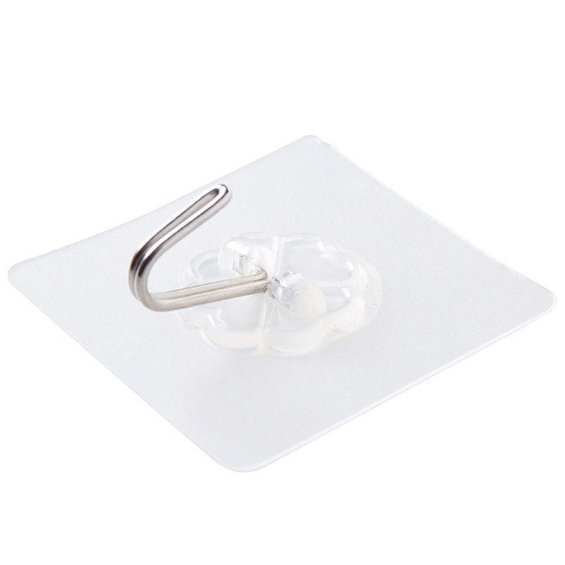Strong Adhesive Hook Hook Non-Punching Non-Trace Bearing Adhesive Transparent Kitchen Wall Hook Stick Strong Wall Item Picture