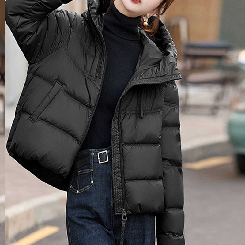 Women's winter short style 2025 new high-end Pinghu down large-sized jacket Specification image