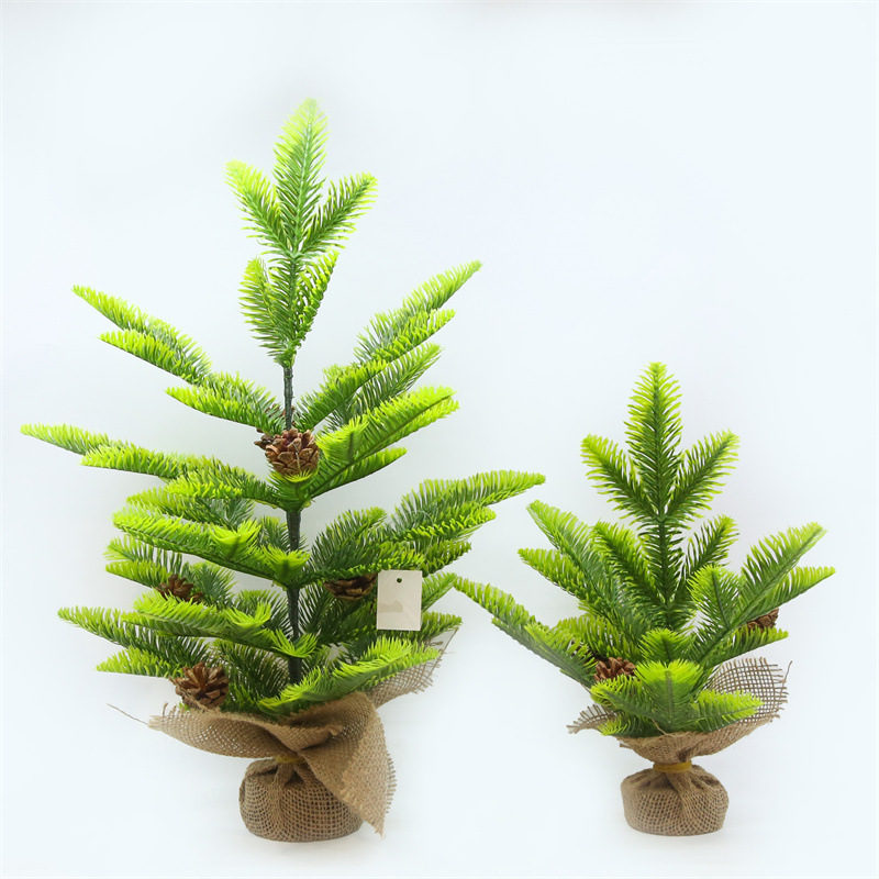 亚马逊爆款圣诞节装饰品小礼物橱窗家居桌面摆件绿植物迷你圣诞树详情图1