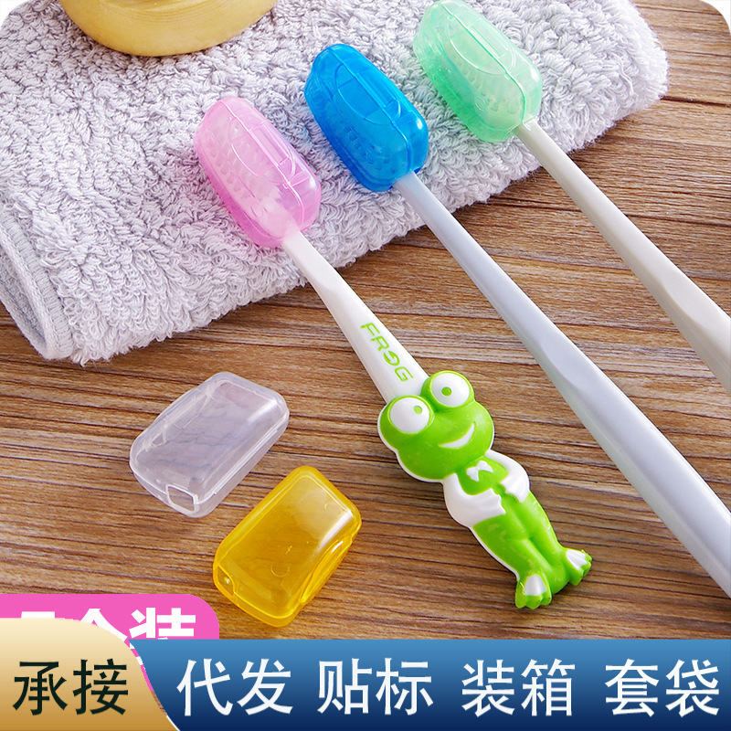 Manufacturer wholesale of 5-piece sets of toothbrush head protective cases, protective shells, portable travel toothbrush boxes, tooth buckets and dental tools boxes