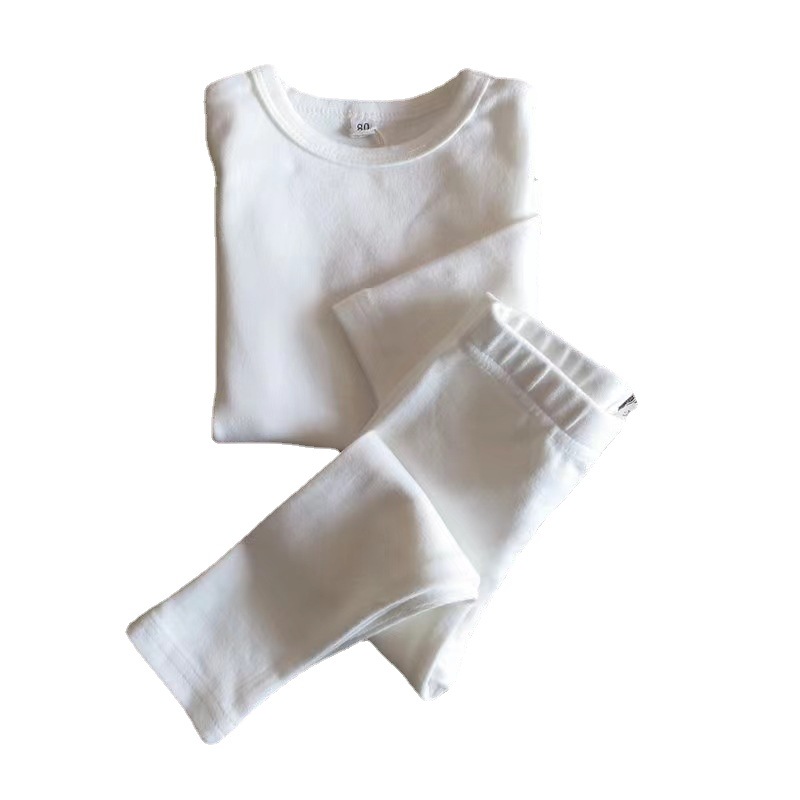 Men's and girls' underwear sets, pure cotton non-fluorescent base underwear sets, solid-color brushed warm thermal long Johns and long pants custom-made Application Scenario