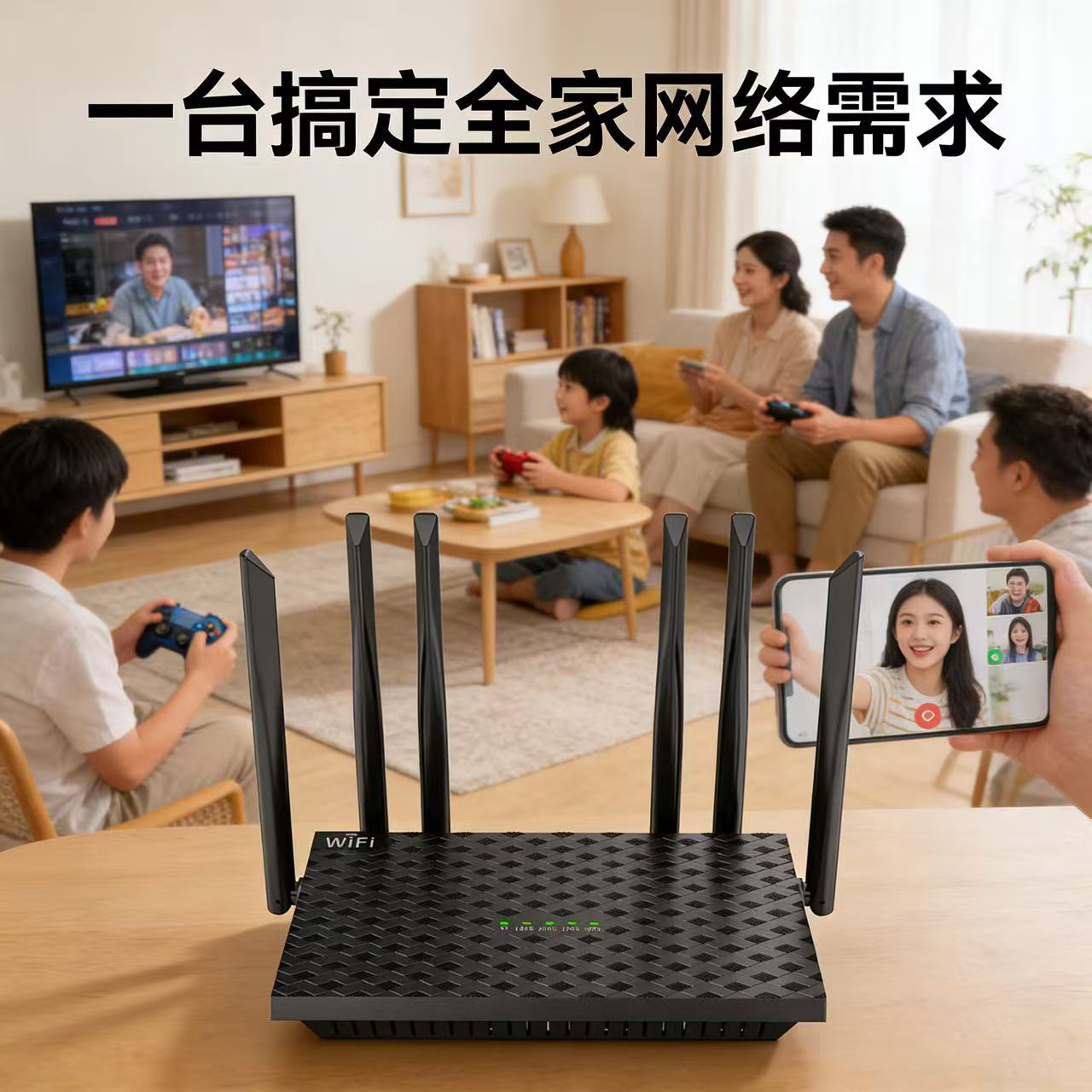 路由器千兆高速家用穿墙王双频5G WiFi Router工厂批发无线路由器 pic 3