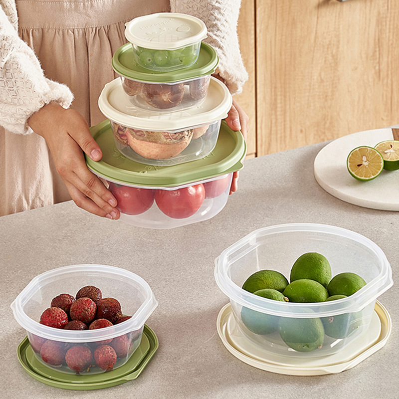 Food-grade household microwave-safe lunch box, heating fruit lunch box, sealed box, refrigerator storage box details Picture