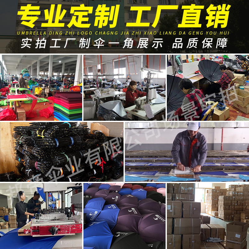 Business Umbrella Printing Logo Advertising Umbrella System Straight Bar Hotel Sales Reception Automatic Long Handle Factory Wholesale Item Picture