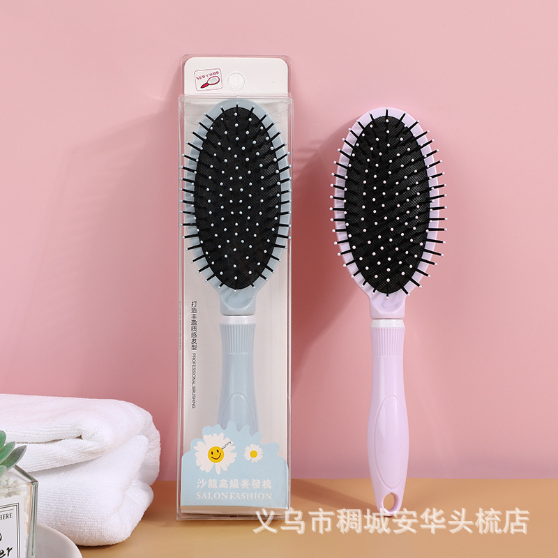 Fashion Color Air Cushion Massage Comb Long Hair Smooth Comb Memory Elastic Comb Tooth Anti-Static Comb Available Directly details Picture
