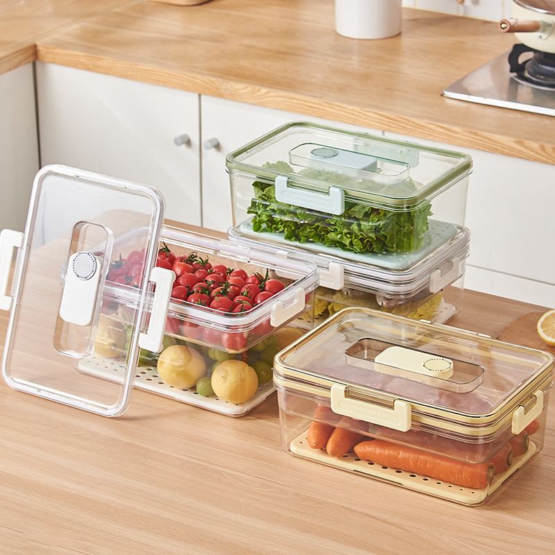G468-P736-739 sealed transparent plastic box for kitchen storage of grains and cereals, snack and dry goods storage box, storage box details Picture