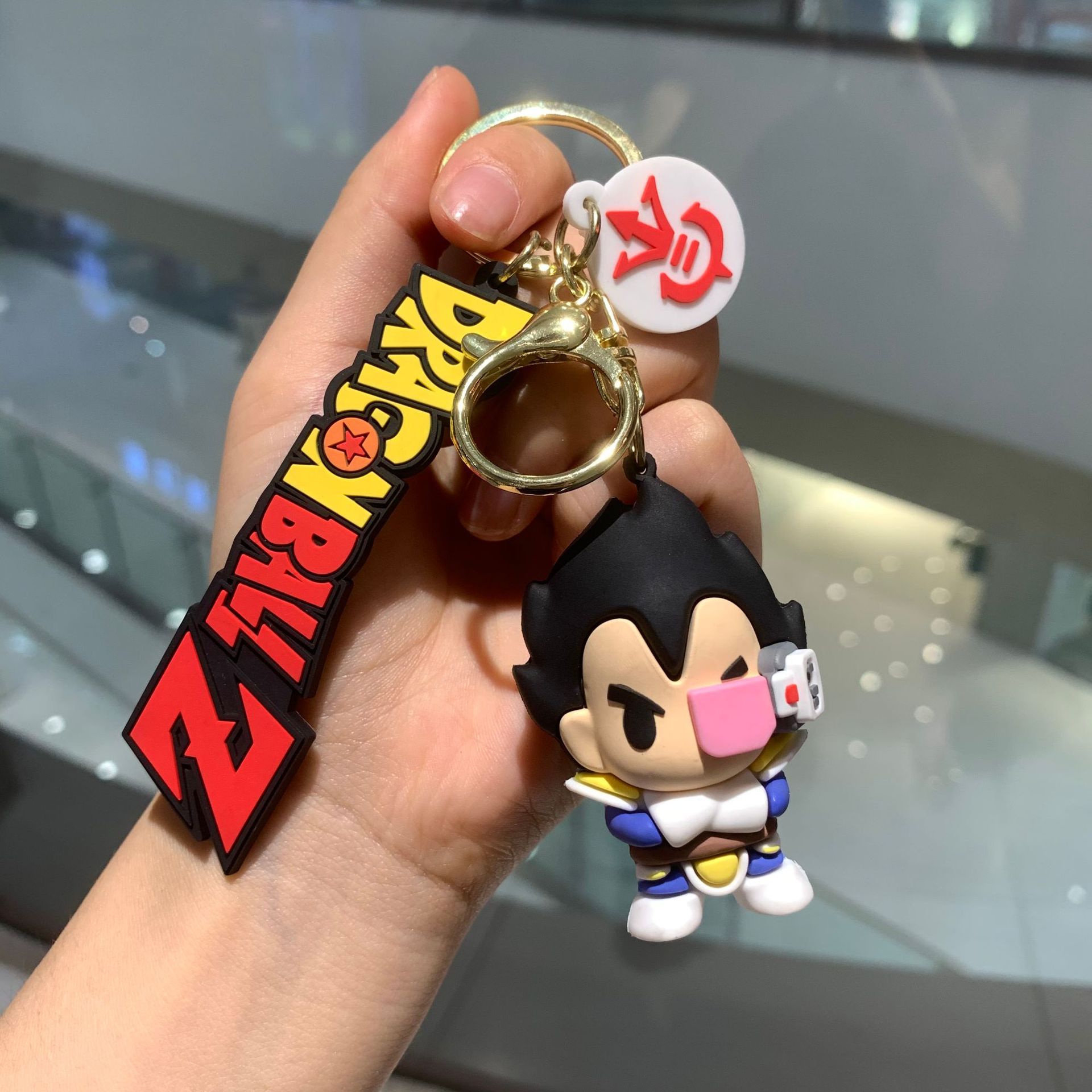 Cartoon Seven Dragon Ball Keychain Creative Cute Wukong Pvc Figure Car Pendant Cute Bag Hanging Ornaments Specification drawing