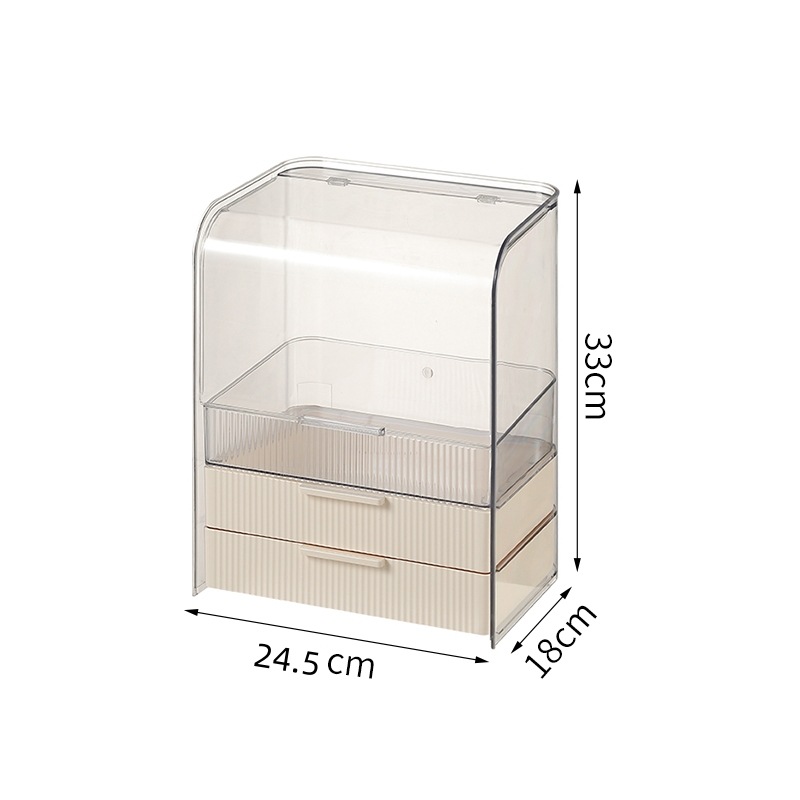 Cosmetics Storage Box Dustproof Large Capacity With Drawer Dresser Acrylic Box Desktop Skin Care Shelf Item Picture
