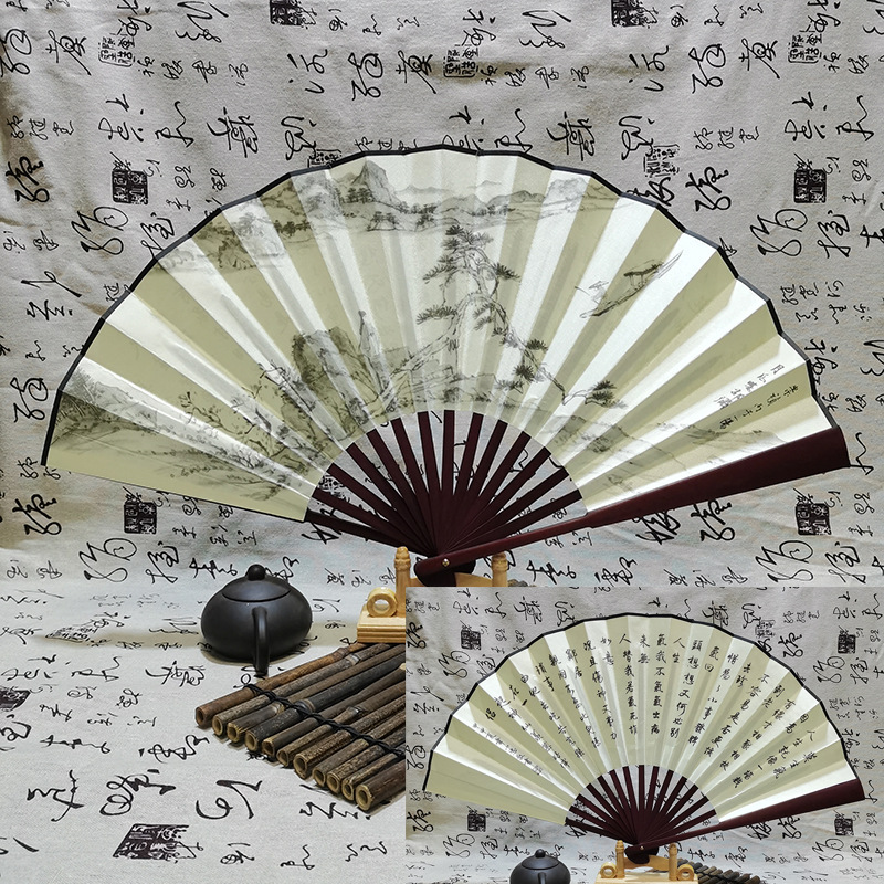 8-inch and 10-inch ancient-style folding fans, Chinese style and national trend folding fans, blank ink wash summer fans, wholesale from manufacturers Application Scenario