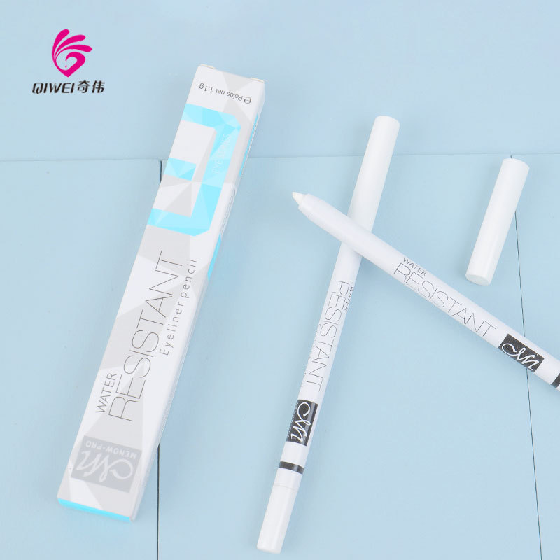 Menow White Eyeliner Long-Lasting No Halo Makeup Waterproof Anti-Sweat Summer Magic Lying Silkworm Pen White Cross Border Specification drawing