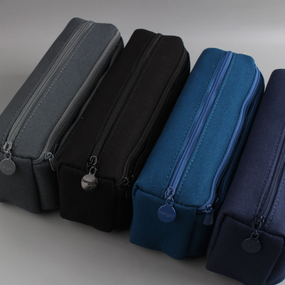 Hengpin 9970 Smile Layer Multi-Functional Pen Bag Storage Bag Stationery Bag Multi-Layer Pencil Bag For Students Specification drawing