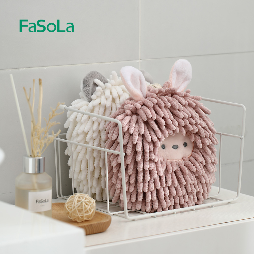 FaSoLa家用擦手球厨房不掉毛抹布浴室吸水擦手巾加厚清洁速干毛巾详情图5