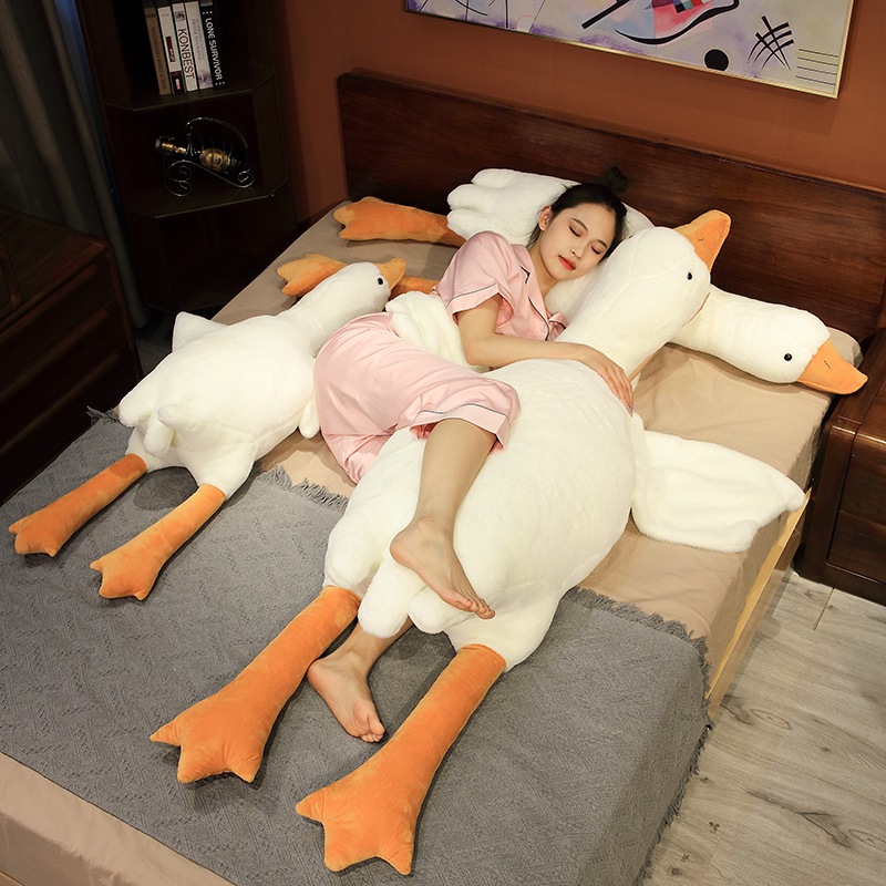 Manufacturers Direct Sales Of Big Goose Wholesale Doll Doll Pillow Plush Toy Doll Bed Sleeping Big White Goose details Picture