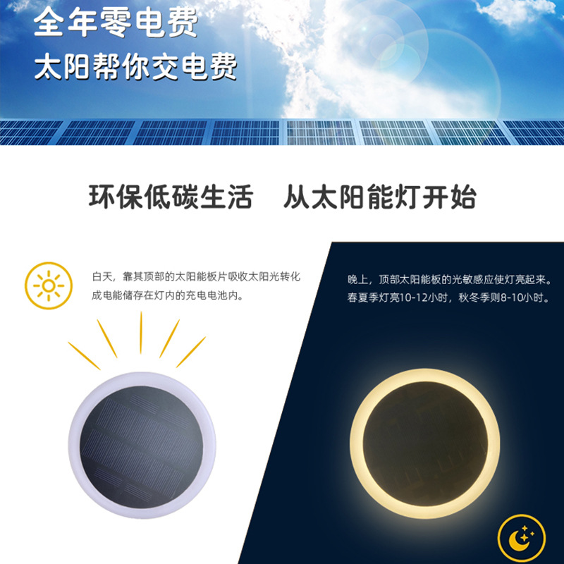 Outdoor solar lamps, table lamps, night lights, smart light-sensing RGB, classic bedroom LED white light, seven-color desktop ambient lights details Picture