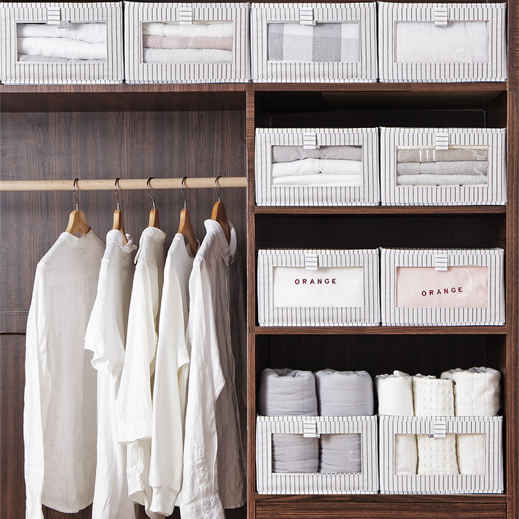 Harmless cloth storage box Foldable storage box cloakroom storage box drawer type lidless storage box wholesale Application Scenario
