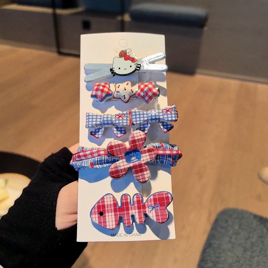 发卡/儿童发卡/发卡针织/头饰/髮爪细节图