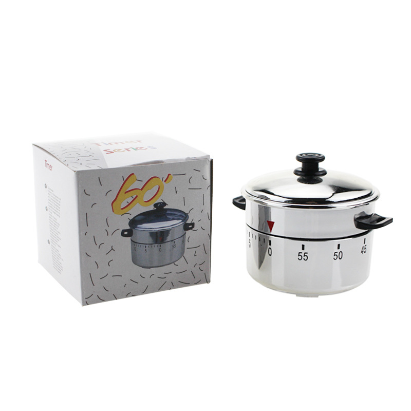 定时器学生卡通/机械计时器/高中生闹钟/眼镜片/计时器白底实物图