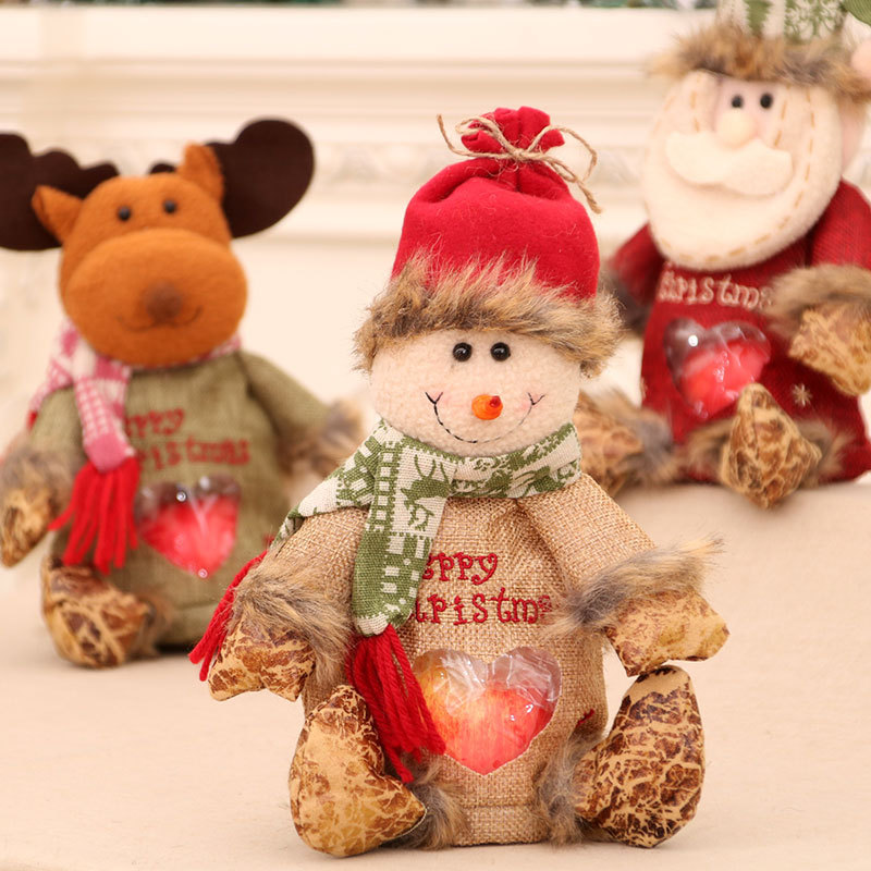Christmas Apple Bag Zipper Christmas Gift Bag Christmas Eve Apple Bag Old Man Doll Gift Bag Specification drawing