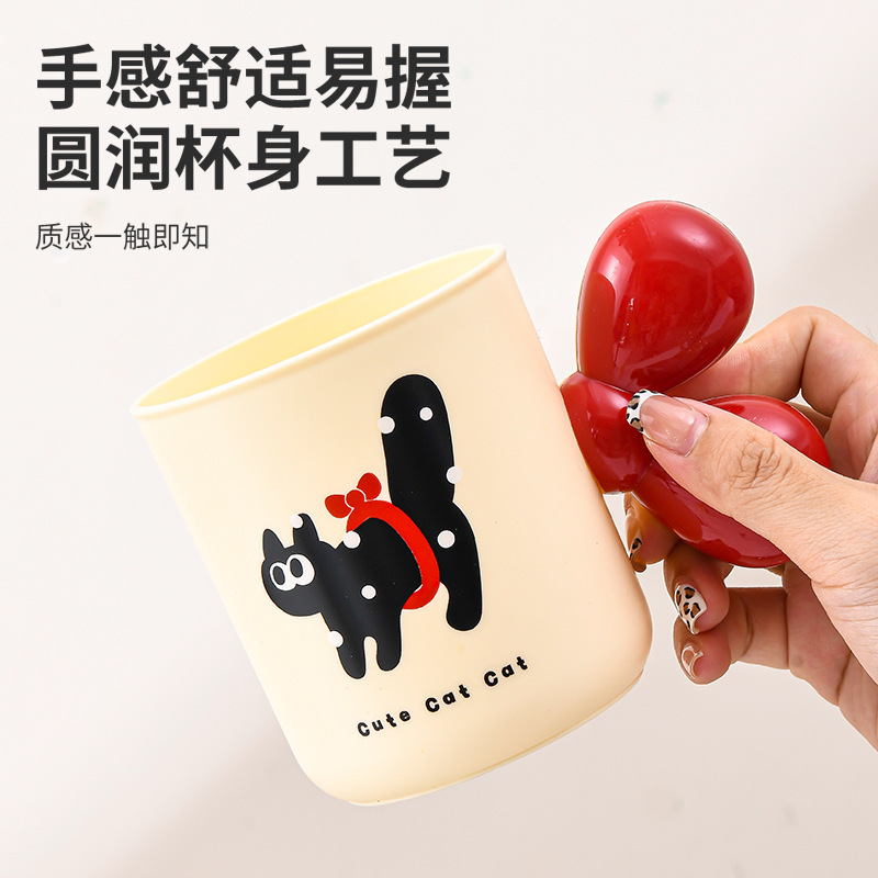G364猫趣系列牙刷杯塑料卡通简约创意情侣喝水刷牙漱口用品牙膏牙刷杯产品图