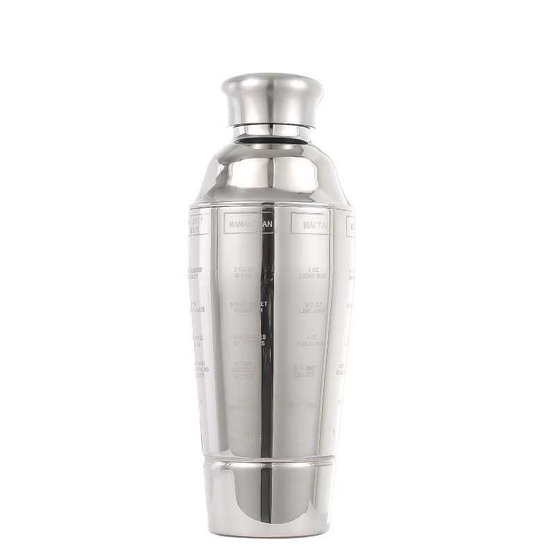 Manufacturer's New 700Ml Stainless Steel Double Layer Cocktail Recipe Shaker Shaker Shaker Shaker Cup European Wine Set Item Picture