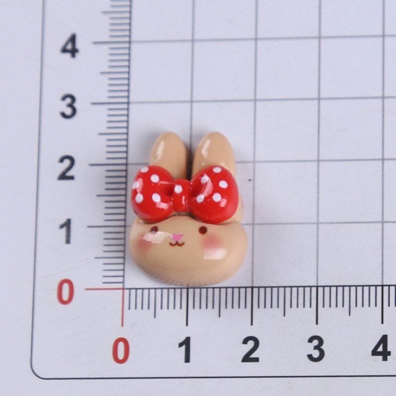 Cute cartoon bow tie, rabbit, five-petal flower, resin accessories, diy phone case, crocs, hair fasteners, decorative materials pic 7