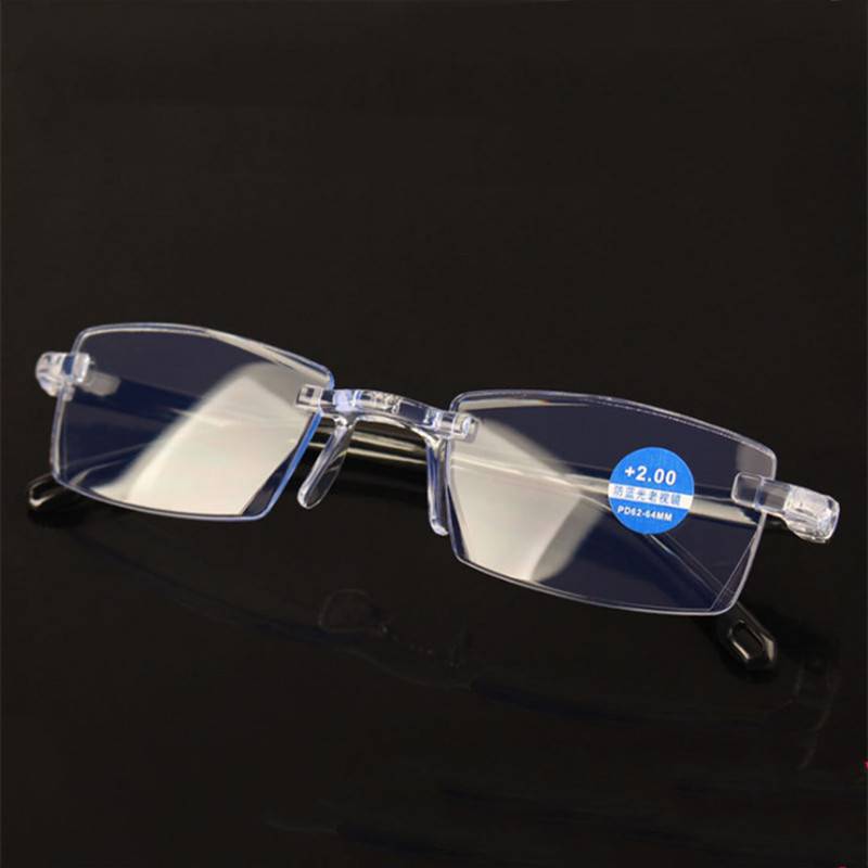 Resin anti-blue light reading glasses, anti-drop glasses, full-frame fashionable black reading glasses, 100 to 400 degrees details Picture