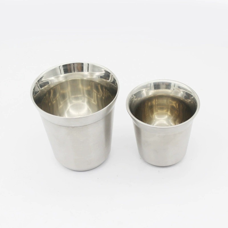 Double Stainless Steel Coffee Cup Straw Espresso Color 304 Insulated Shot Glass 80Ml Mini Coffee Cup Specification drawing