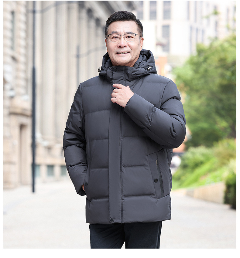 羽绒服男短款加厚冬季商务爸爸装白鸭绒大码保暖外套防寒抗寒工装详情25