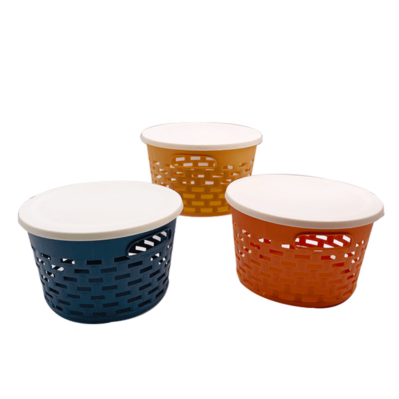 Dustproof Multi-Purpose Storage Basket Student Dormitory Organizer Basket Plastic Desktop Snack Storage Box Wardrobe Storage Basket Wholesale details Picture