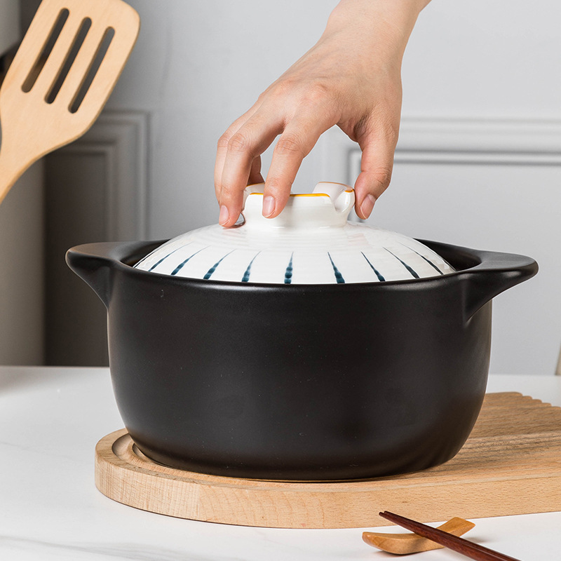 Casserole crock pot Household gas fire high temperature ceramic soup pot gas stove casserole crock pot soup braised chicken stew