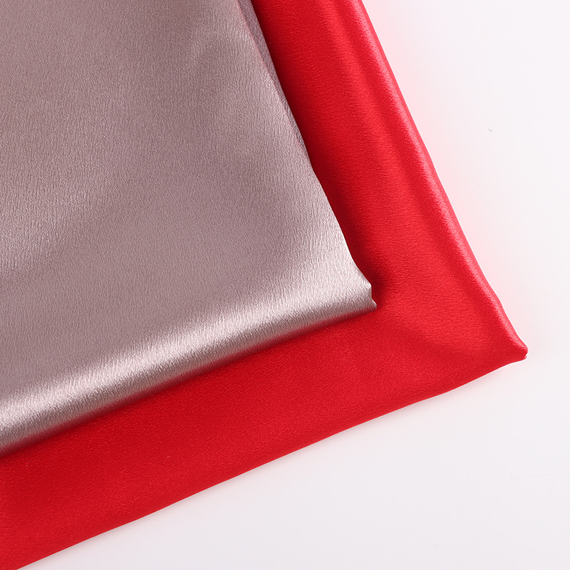 We are in stock of colored crystal satin fabric for wedding gowns and pajamas pic 1