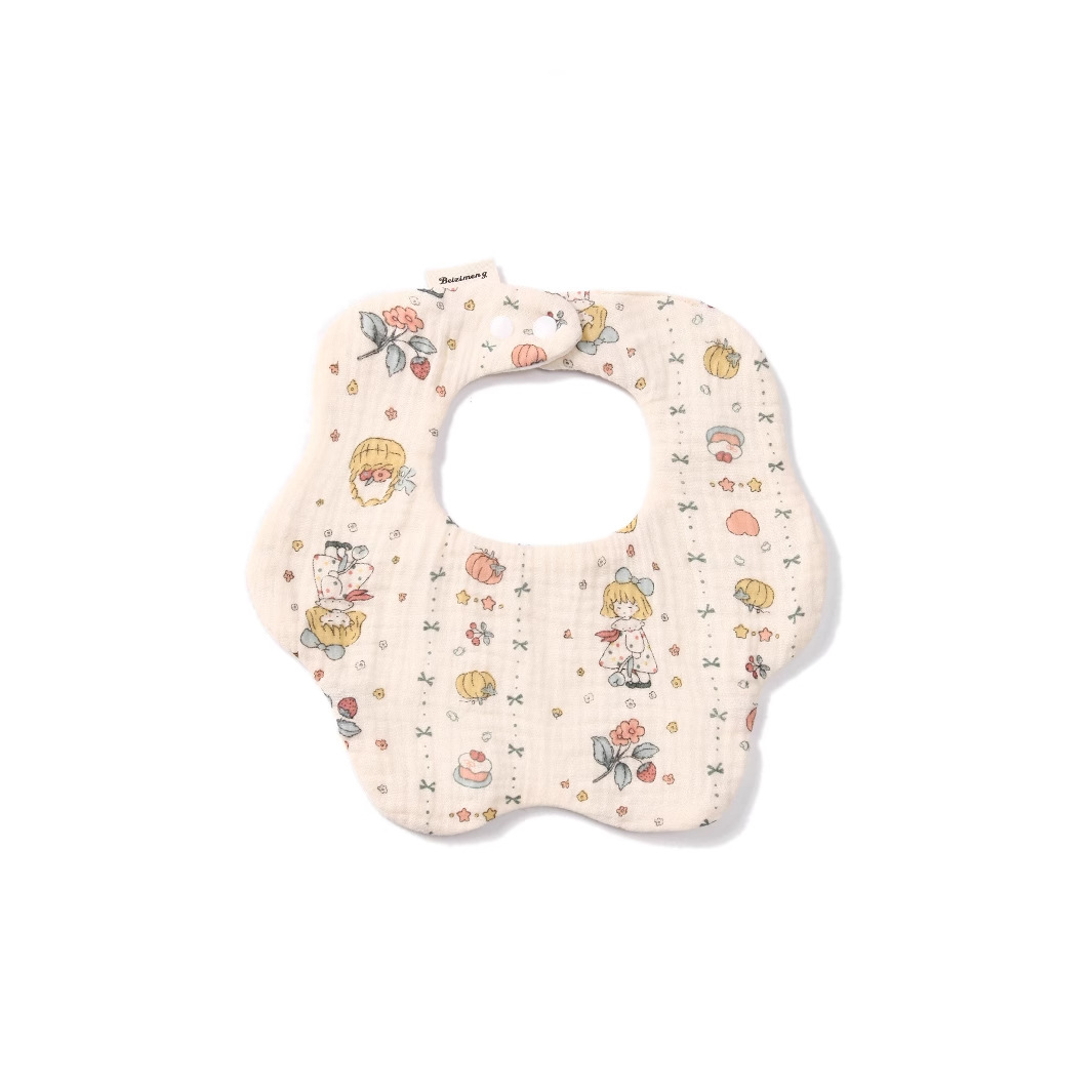 Cotton yarn baby Princess summer feeding baby saliva towel for boys, pure cotton newborn baby, anti-vomiting thin style for newborns Specification image