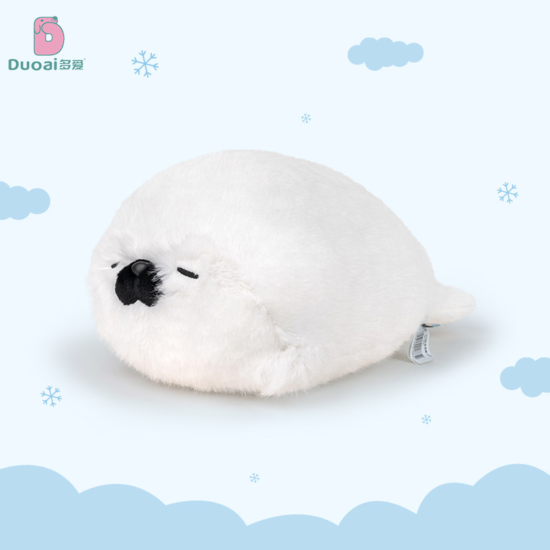 Duoai genuine crouching sea otter plush toy, cartoon soft seal throw pillow, birthday gift, claw machine doll Specification image