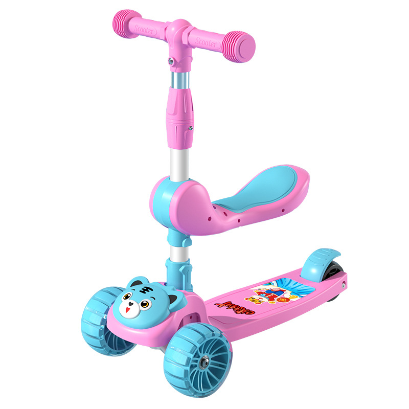 儿童滑板车1-3-6-8-12岁可坐三合一溜溜车女孩男宝宝滑行车踏板车详情图5