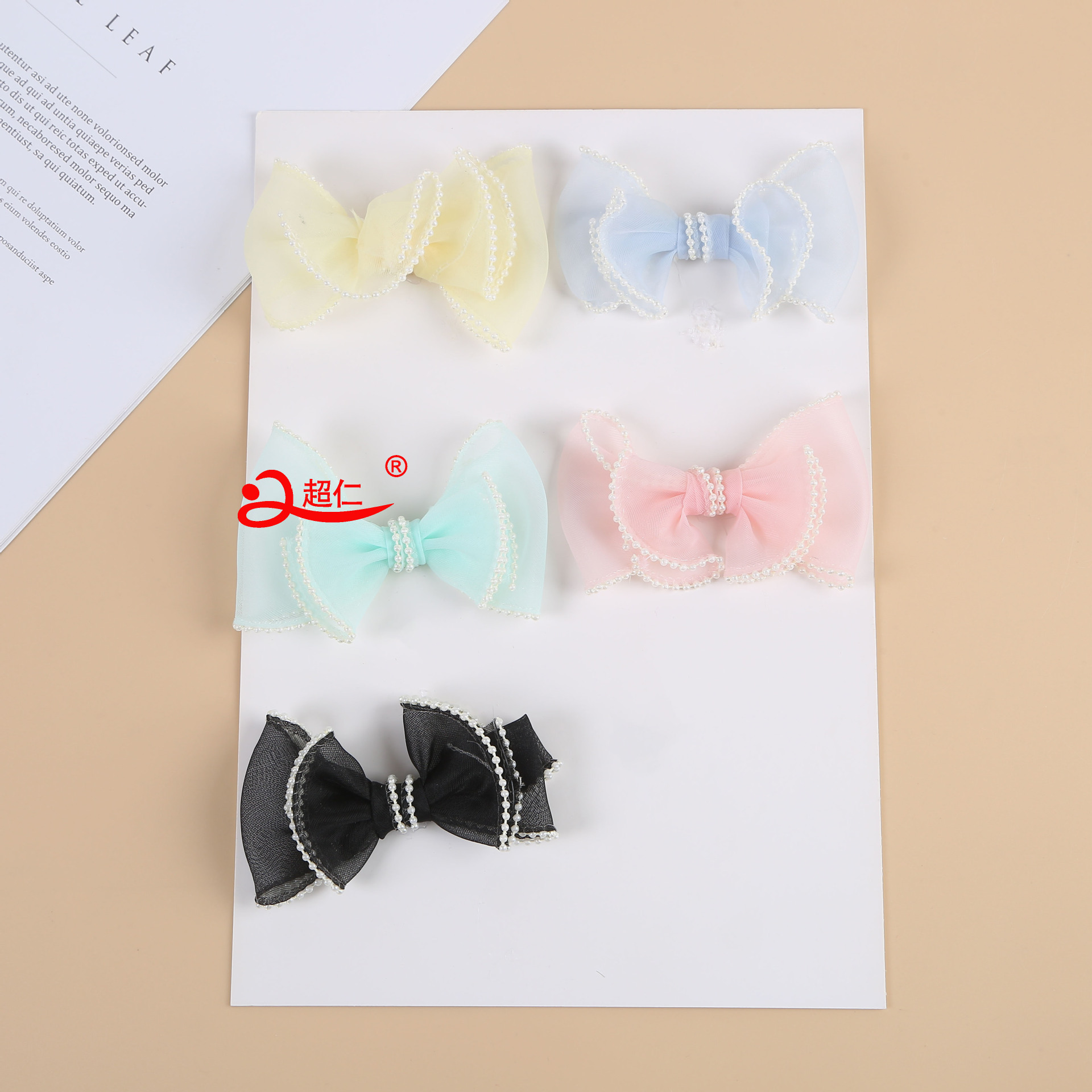 Handmade Bows Japanese And Korean Style Hair Accessories Gift Clothing Accessories New Mesh Lace Pearl Bows Can Be Produced