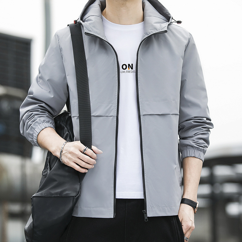Stylish 2022 Spring new jacket, men's coat, top, Korean-style hooded men's fashion, trendy brand for students details Picture