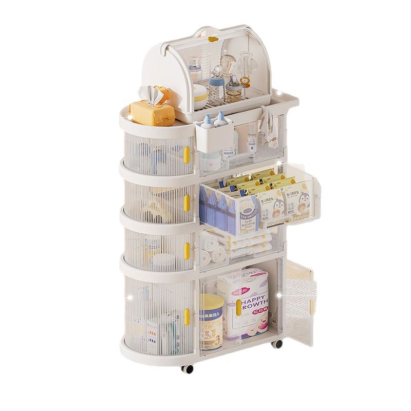 置物架/移动式展旋转展示架/宿舍书架/饰品展架/橱柜分层架白底实物图