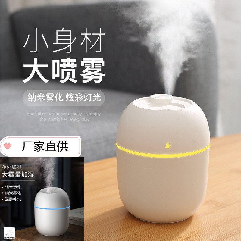 迷你车载彩蛋水滴加湿器USB彩灯家用桌面空气静音小型加湿器批发