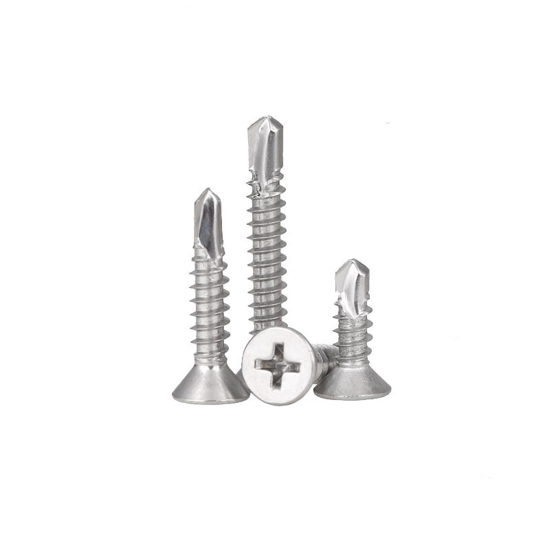 410 stainless steel drill tail screws, countersunk self-tapping and self-drilling screws, cross flat head drill tail dovetail screws Item Picture