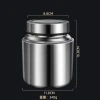 304 stainless steel tea canister, sealed canister, moisture-proof, household portable small tea canister, travel small tea box details Picture