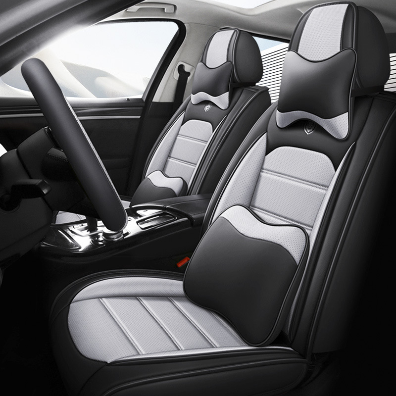 Cross-border foreign trade car seat covers, all-season seat cushions, fully enclosed seat covers, Napa leather car cushions, manufacturer wholesale and consignment Specification image