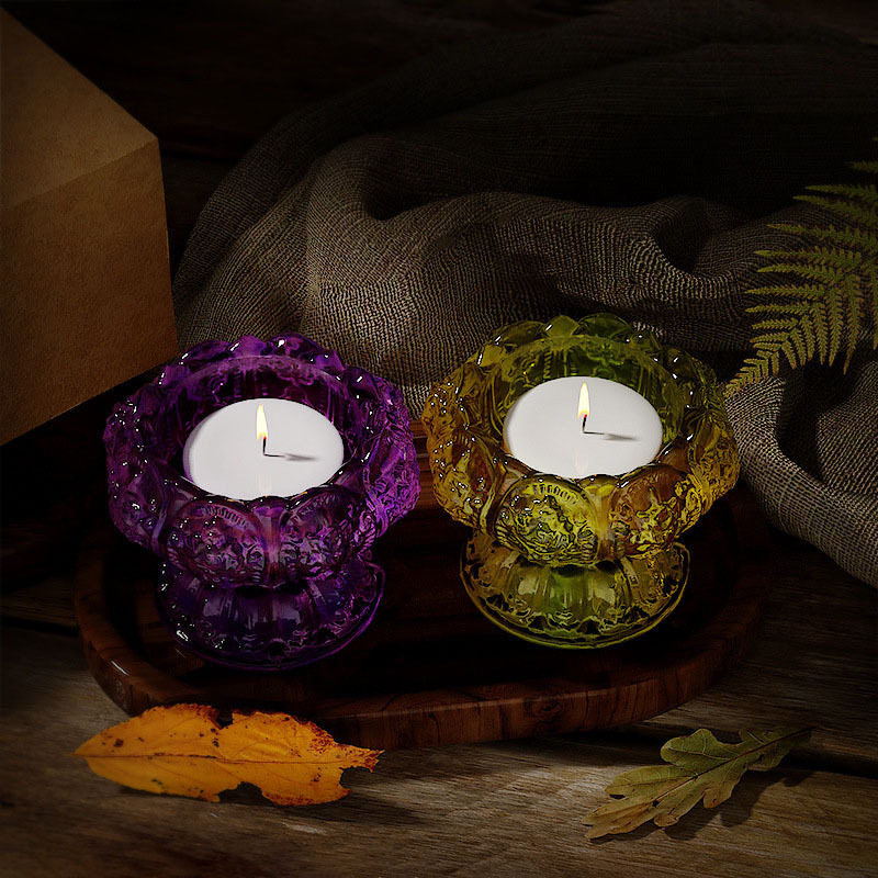 diy crystal resin lotus lace base one-piece candle ornament, candlestick silicone mold details Picture