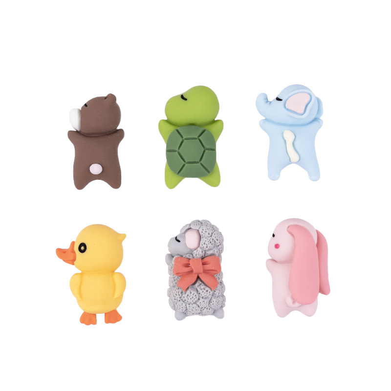 New resin accessories, cartoon cartoon animals, diy cream glue phone case patches, water cup stickers, and small car decorations Item Picture