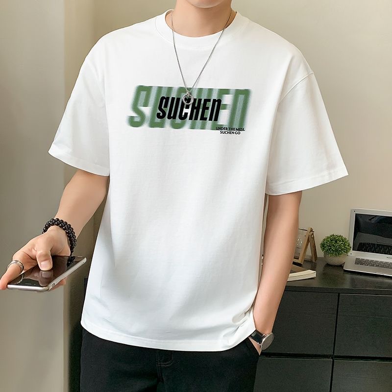 t恤男士短袖潮流/男装/衣服/短袖/白色T恤产品图