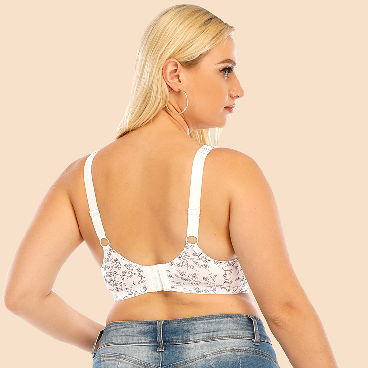 Chinese-style cotton bras without steel rims, large-sized printed bras, Chinese-style wide-shoulder straps, comfortable underwear, European and American bras, DEF breathing type bra Application Scenario