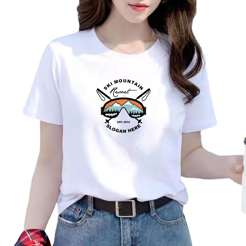 纯棉T恤女2023夏季新款韩版白色潮流女装短袖t恤宽松上衣一件代发详情图5