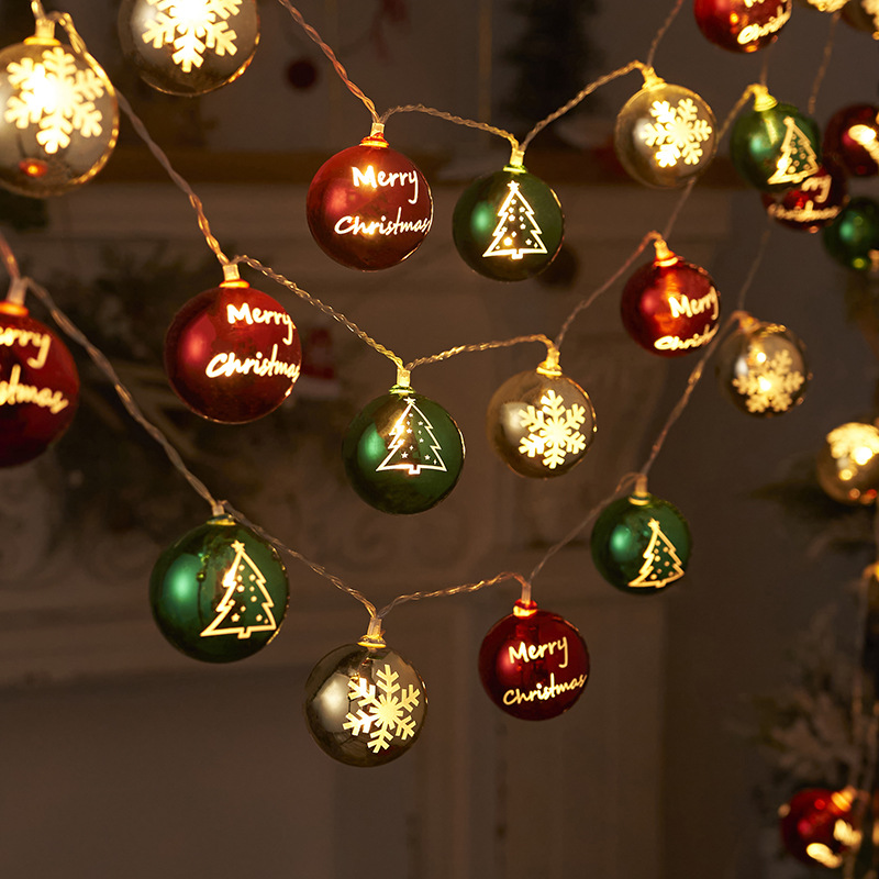 圣诞节装饰星星灯彩灯闪灯串灯满天星布置圣诞树挂件店铺橱窗挂饰