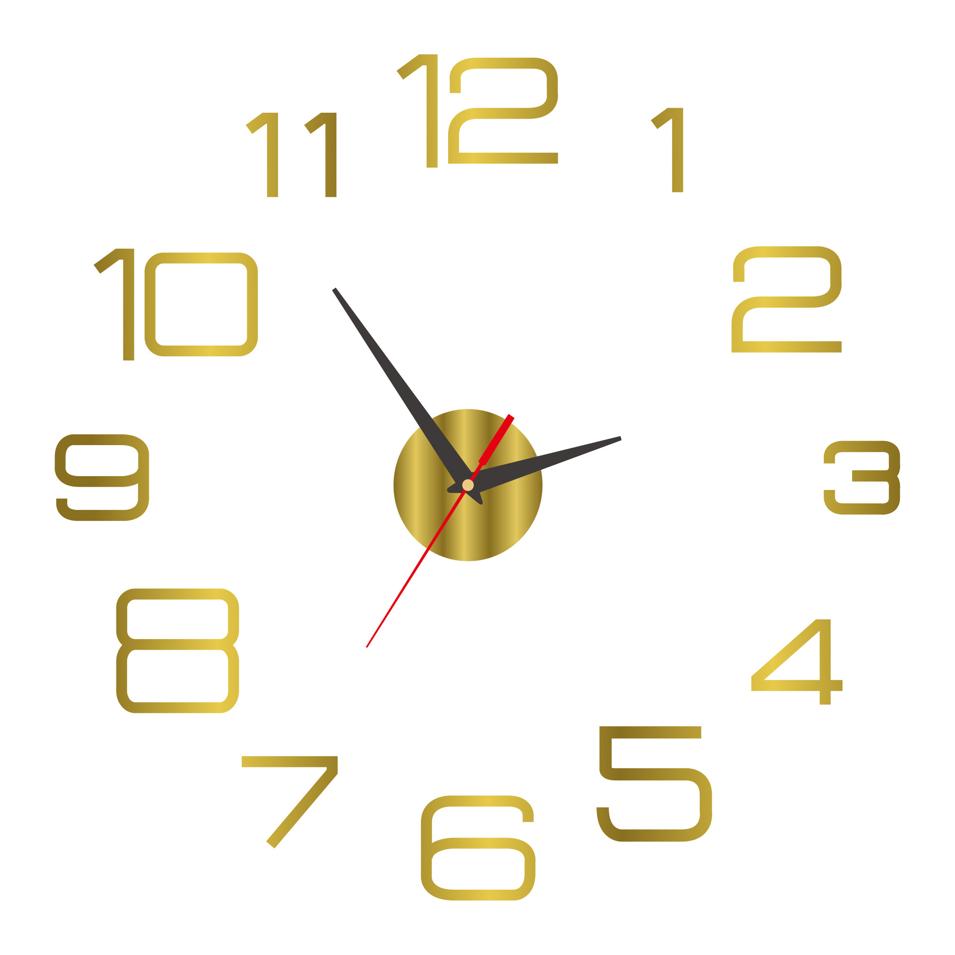 Modern, simple and creative acrylic luminous diy wall clock, silent clock for living room, mirror wall decoration clock for bedroom Item Picture