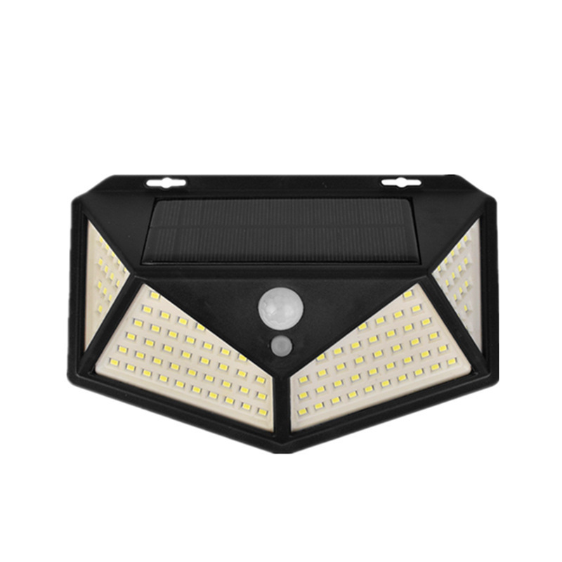 114Led Solar Wall Light Four Sides Light Amazon Explosive Outdoor Human Body Induction Street Lamp Villa Courtyard Light Item Picture